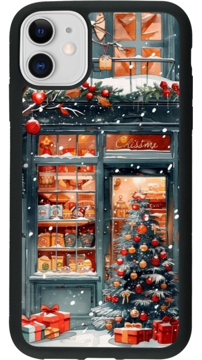 Coque iPhone 11 - Silicone rigide noir Christmas 25 Xmas Shop