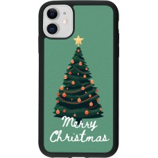 Coque iPhone 11 - Silicone rigide noir Christmas 25 Xmas Tree