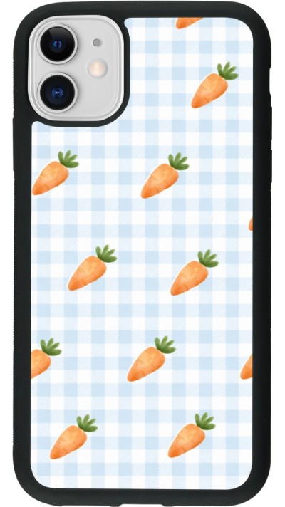 Coque iPhone 11 - Silicone rigide noir Easter 2026 Pattern carrots