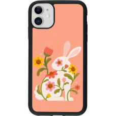 Coque iPhone 11 - Silicone rigide noir Easter 2026 Rabbit collage