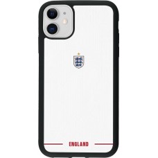 Coque iPhone 11 - Silicone rigide noir Maillot de football Angleterre 2026 personnalisable