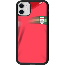 iPhone 11 Case Hülle - Silikon schwarz Iran 2022 personalisierbares Fussballtrikot