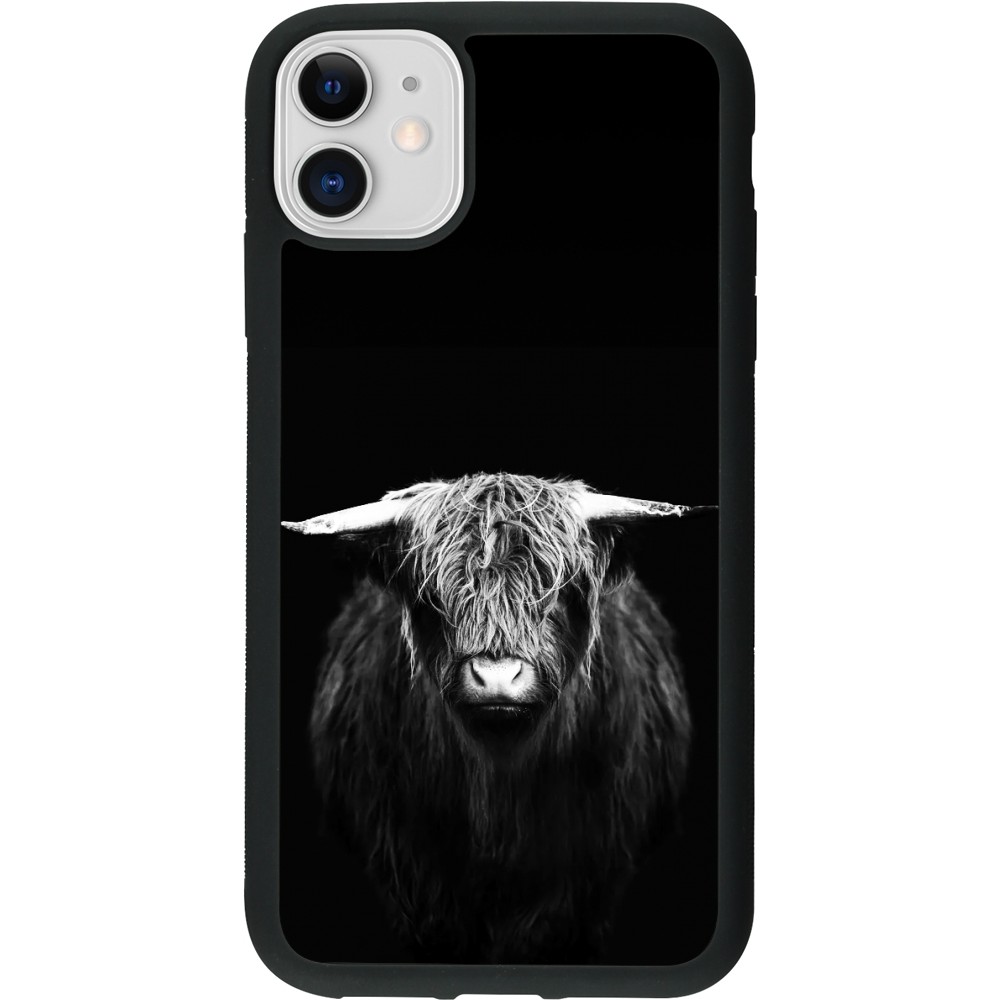 iPhone 11 Case Hülle - Silikon schwarz Highland calf black