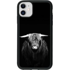 iPhone 11 Case Hülle - Silikon schwarz Highland calf black