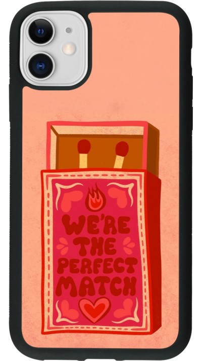 Coque iPhone 11 - Silicone rigide noir Saint Valentines Day 26 Perfect Match