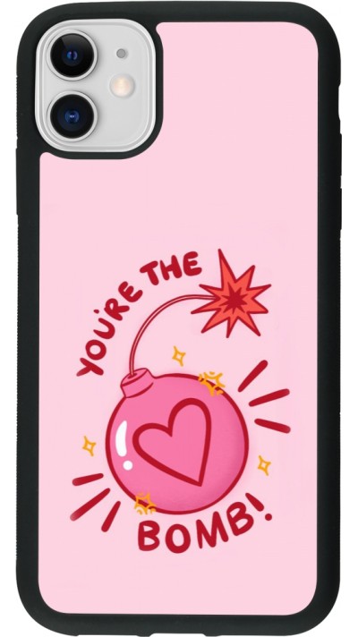 Coque iPhone 11 - Silicone rigide noir Saint Valentines Day 26 You are the bomb