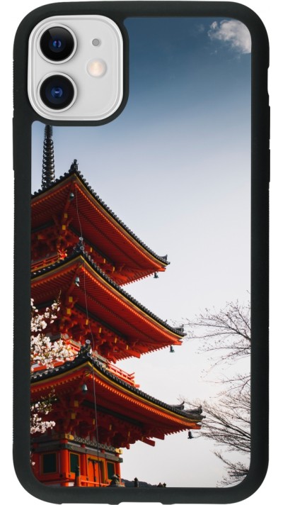 Coque iPhone 11 - Silicone rigide noir Spring 23 Japan