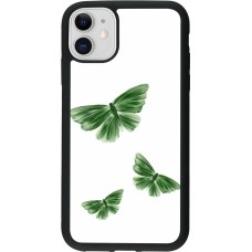 Coque iPhone 11 - Silicone rigide noir Butterflies Spring 2026