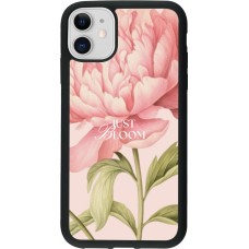 Coque iPhone 11 - Silicone rigide noir Just Bloom Spring 2026