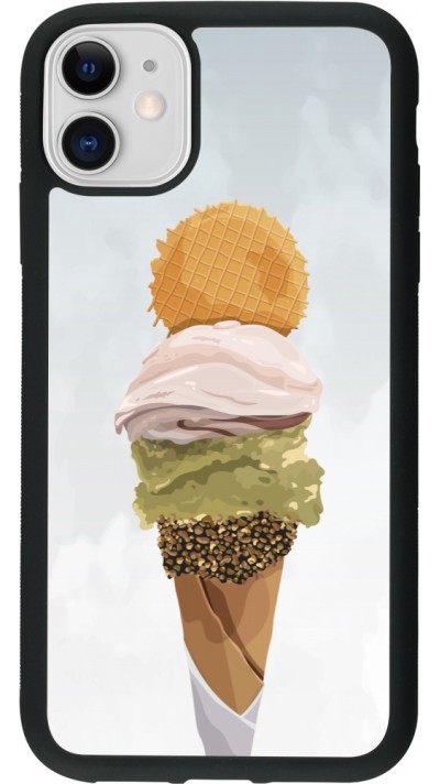 Coque iPhone 11 - Silicone rigide noir Summer 2025 Cornet