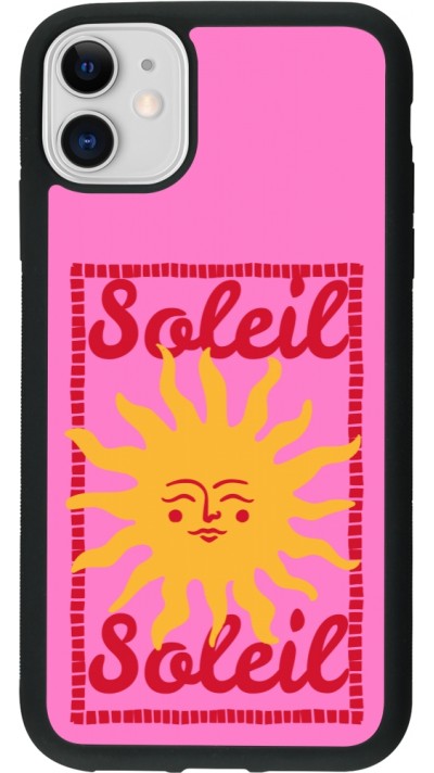 Coque iPhone 11 - Silicone rigide noir Sun sun 2026