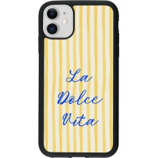 Coque iPhone 11 - Silicone rigide noir The good life 2026