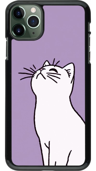 iPhone 11 Pro Max Case Hülle - Chat auf lila Hintergrund