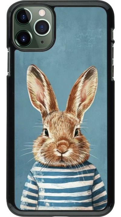 Coque iPhone 11 Pro Max - Easter 2026 Rabbit navy