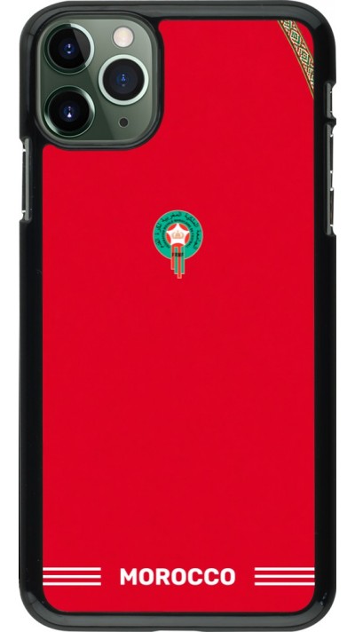 Coque iPhone 11 Pro Max - Maillot de football Maroc 2026 personnalisable