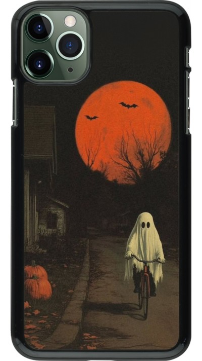 Coque iPhone 11 Pro Max - Halloween 2025 Ghost on a bicycle