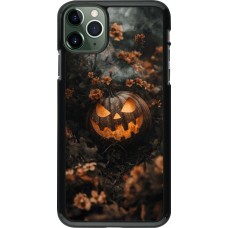 Coque iPhone 11 Pro Max - Halloween 2025 Pumpkin with flowers