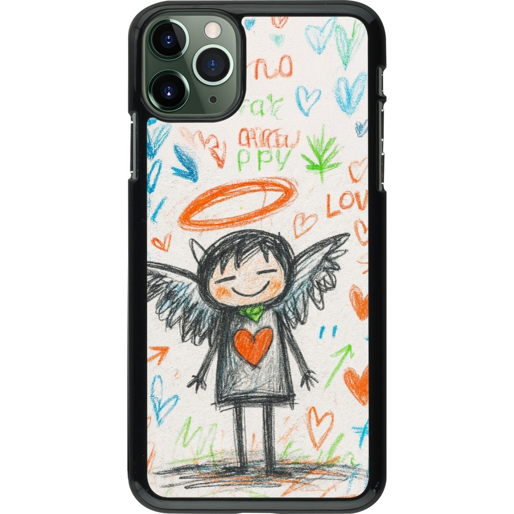 iPhone 11 Pro Max Case Hülle - Little Angel Sketch Love
