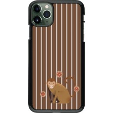 iPhone 11 Pro Max Case Hülle - Monkey with stripes
