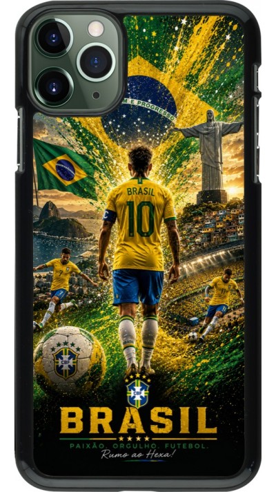Coque iPhone 11 Pro Max - Football Bre?sil splash 2026