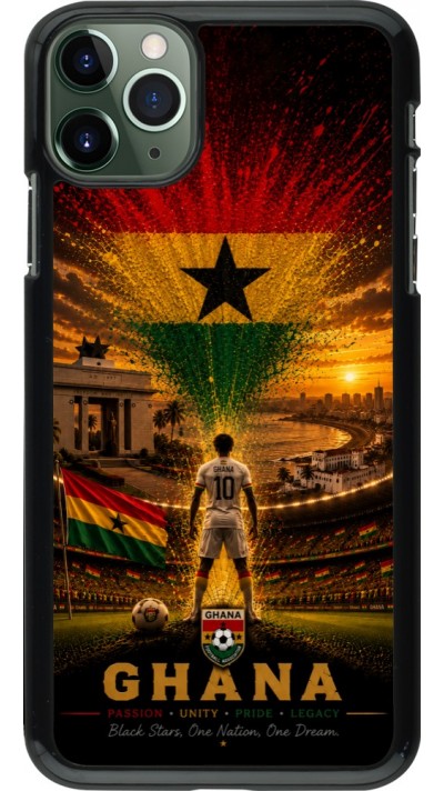 Coque iPhone 11 Pro Max - Football Ghana splash 2026