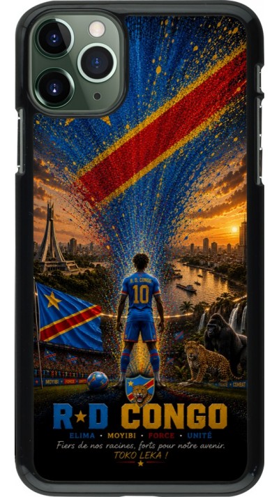 Coque iPhone 11 Pro Max - Football République démocratique du Congo splash 2026