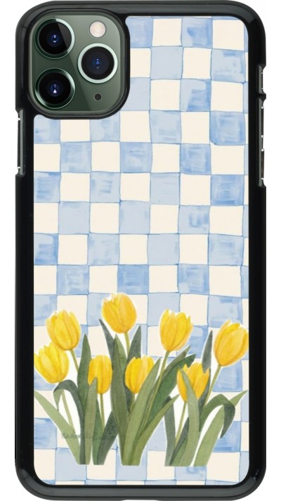 Coque iPhone 11 Pro Max - Blue vichy tulips 2026