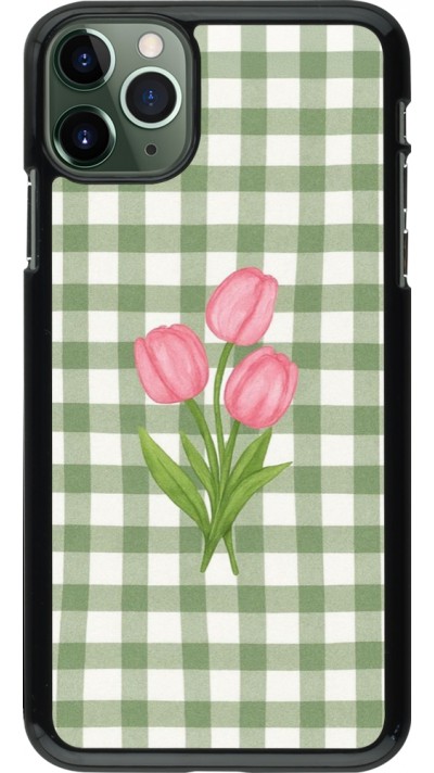 Coque iPhone 11 Pro Max - Green vichy tulips 2026
