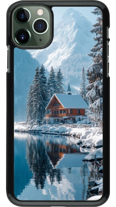 Coque iPhone 11 Pro Max - Winter 25 Winter house forest day