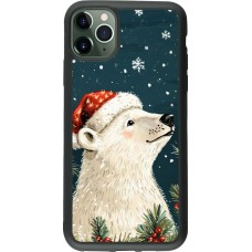 Coque iPhone 11 Pro Max - Silicone rigide noir Christmas 25 Bear