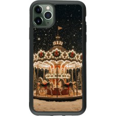 Coque iPhone 11 Pro Max - Silicone rigide noir Christmas 25 Carousel