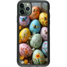 iPhone 11 Pro Max Case Hülle - Silikon schwarz Easter 2026 Eggs with bees