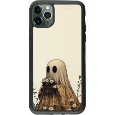 Coque iPhone 11 Pro Max - Silicone rigide noir Halloween 2025 Ghost gardener