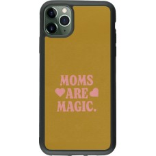 Coque iPhone 11 Pro Max - Silicone rigide noir Mom 2026 Are Magic