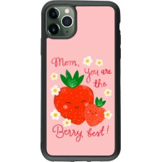 Coque iPhone 11 Pro Max - Silicone rigide noir Mom 2026 Berry best