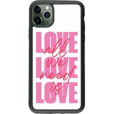 Coque iPhone 11 Pro Max - Silicone rigide noir Saint Valentines Day 26 Love all we need is