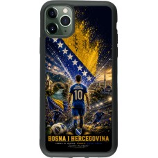 Coque iPhone 11 Pro Max - Silicone rigide noir Football Bosnie-Herzégovine splash 2026
