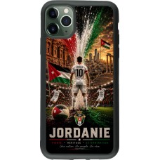 Coque iPhone 11 Pro Max - Silicone rigide noir Football Jordanie splash 2026