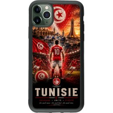 Coque iPhone 11 Pro Max - Silicone rigide noir Football Tunisie splash 2026