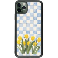 iPhone 11 Pro Max Case Hülle - Silikon schwarz Blue vichy tulips 2026