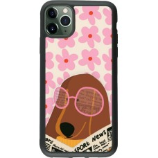 iPhone 11 Pro Max Case Hülle - Silikon schwarz Dog with newspaper 2026