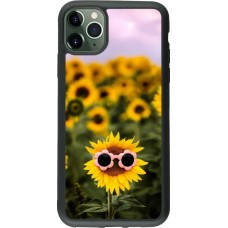 Coque iPhone 11 Pro Max - Silicone rigide noir Sunflower with glasses 2026