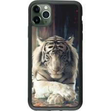 Coque iPhone 11 Pro Max - Silicone rigide noir Zen Tiger
