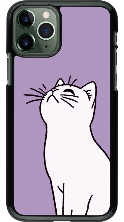 iPhone 11 Pro Case Hülle - Chat auf lila Hintergrund