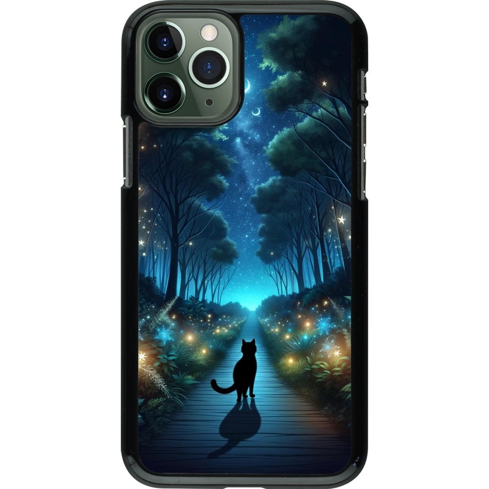 iPhone 11 Pro Case Hülle - Schwarze Katze Spaziergang