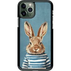 Coque iPhone 11 Pro - Easter 2026 Rabbit navy