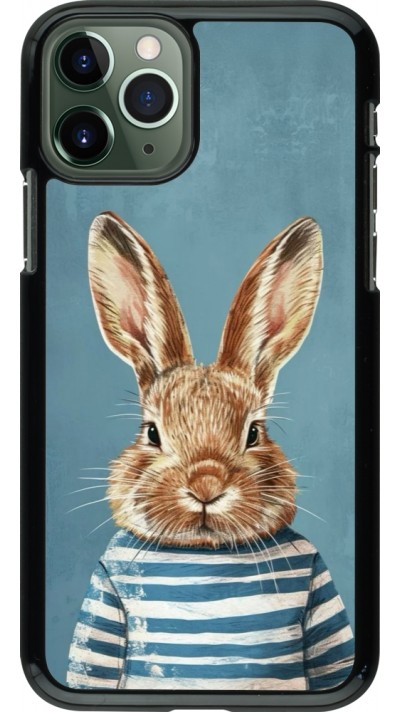 Coque iPhone 11 Pro - Easter 2026 Rabbit navy