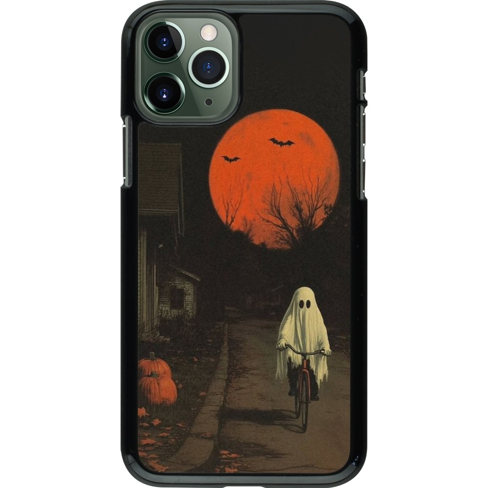 Coque iPhone 11 Pro - Halloween 2025 Ghost on a bicycle