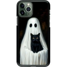Coque iPhone 11 Pro - Halloween 2025 Ghost with black cat