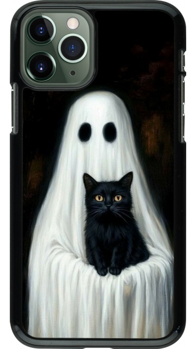 Coque iPhone 11 Pro - Halloween 2025 Ghost with black cat